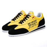 Yellow Low Casual Sneakers Men's Flats Outdoor Sport Shoes Trainers Basket Homme MartLion Black Yellow-9789 39 