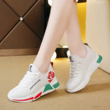 Women's Casual Sneakers Shoes Korean Style White Soft Bottom Mom Mart Lion   