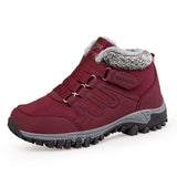 Padded Warm Casual Shoes Non-slip Running Trendy Men's Sneakers Lightweight Unisex Snow Boots MartLion Red 36 