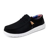 Men Casual Shoes Slip on Canvas Loafers  Walking Flats  Man  Non Slip Soft Moccasins Sneakers Summer MartLion black 44 