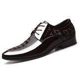 Men's Dress Shoes Spring Wedding Office Leather Comfy Formal MartLion Red 38 