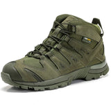 Men's Outdoor Hiking Climbing Shoes Tactical Training Military Boots Leather Nylon Wear-resistant Non-slip Combat Boots MartLion Green 39 