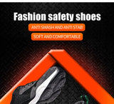 Breathable Work Shoes Sneakers For Men's Anti-smashing Steel Toe Safety Boots Indestructible Construction MartLion   