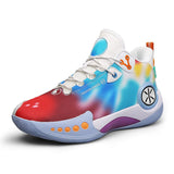 Basketball Shoes Youth Couple Sneakers National Trendy Style Mart Lion White Rainbow 36 