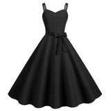 dresses for weddings as a guest formal Spaghetti Strap large Hem Solid Color midi with bowknot Back Zipper Elegant MartLion Black XXL United States