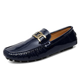 Designer Men's Loafers Driving Shoes Leather Shoes Slip on Moccasins Wedding Loafers Luxury MartLion Blue 5 