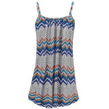 Women's Summer Casual Vest Sleeveless Bohemian Print Loose Tank Large Dress MartLion   