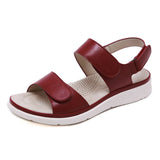 Summer Shoes Women Sandals Holiday Beach Wedges Slippers Soft Ladies Summer MartLion Red 5.5 