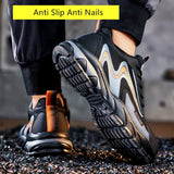 safety shoes men's anti puncture work with a steel toe anti smash work sneakers anti slip MartLion   