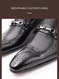 Casual Genuine Leather Shoes Handmade Party Wedding Wear Men's Office Dress Black Loafers MartLion   