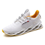 Lightweight Vulcanised Shoes Breathable Outdoor Casual Men's Trendy Sneakers Non-slip MartLion white yellow 39 