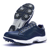 Men's Golf Shoes Waterproof Golf Sneakers Outdoor Golfing Spikes Shoes Jogging Walking Mart Lion Lan-3 8.5 