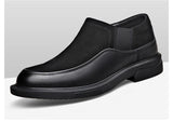 Autumn Winter Cow Leather Shoes for Men's Casual Designer Suede Platform Solid Color Loafers MartLion   