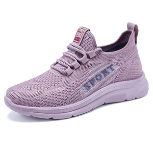 Women Sports Shoes Lightweight Mesh Sneakers Athletic Breathable Running Flying Weave Casual Sneakers MartLion purple 36 