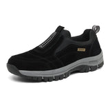 Outdoor Shoes Men's Sneakers Autumn Slip On Casual Breathable Suede Leather Shoe Anti-skid Walking Footwear MartLion black 40 
