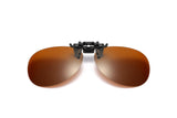 Driving Clip On Sunglasses Men's for Myopia Eyeglasses Vintage Women UV400 Lens Night Vision Fishing MartLion Brown  