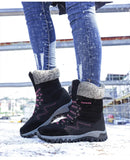 Women Boots Waterproof Snow Boots Warm Plush Winter Shoes Mid-calf Non-slip Winter Female MartLion   