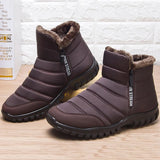 Men's Boots Snow Fur Man Shoes Cotton Shoes Keep Warm Boots Male Platform Sneakers Winter Men's Work Shoes Footwear MartLion