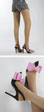 Liyke Spring Summer Women Slingback Sandals Crystal Bowknot Pointed Toe High Heels Wedding Prom Shoes Ladies Pumps Mart Lion   