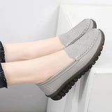 Women Flats Shoes Genuine Leather Loafers Slip On Ballet Flats Flats Walking MartLion   