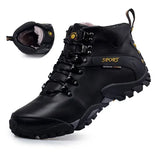 Men's Snow Boots Waterproof Footwear Winter Ankle Fur Breathable Winter Shoes 3 Colors sneakers MartLion black fur 45 