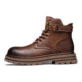 Golden Sapling Work Boots Leather Men's Casual Shoes Leather Tooling Boot Classics Punk Style Men Leisure Shoe MartLion