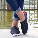 Men's Women Summer Sandal Mesh Mules Breathable Padded Beach Flip Flops Shoes Solid Flat Bath Slippers Outside Slippers Mart Lion   