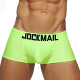 Classic Men's Underwear Sporty Breathable Mesh Boxer Briefs Transparent Underpants Gay Sissy Shorts MartLion 465green XXL 