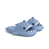 Trendy Women's Sandals Shark Slippers Men Flat Sandals Summer Outdoor EVA Beach Home MartLion Haze blue 38-39(23.5-24cm) CHINA