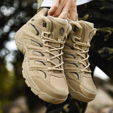 Men's Boots Tactical Military Combat Outdoor Hiking Autumn Shoes Light Non-slip Desert Ankle Mart Lion   