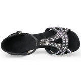 Women's Latino Dance Shoes Salon Women Standard Modern Sandals Black Breathable Jazz Indoor MartLion   