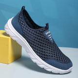 Summer Sneakers Shoes Men's Breathable Mesh Lightweight Walking Casual Slip-On Driving Loafers MartLion   