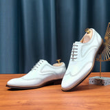 men's white dress shoes zapatos para hombres de vestir informal white Mart Lion   