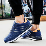 Lightweight Sneakers Men's Suede Leather Classical Running Shoes Outdoor Sport Breathable Flat Casual MartLion   