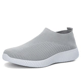 Women Flats Shoes Breathable Mesh Summer Sneakers Women Slip on Soft Ladies Casual Ballet Sock MartLion GRAY 35 