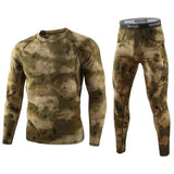 Winter Thermal Underwear Sports Sets Men's Camouflage Stretch Thermo Underwear Warm Long Johns Training Fitness Sportswear MartLion FG S 