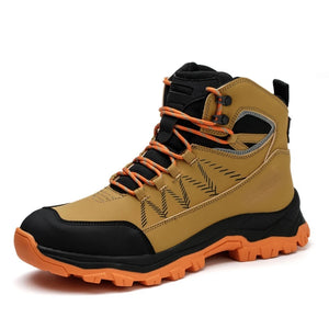 Safety Boots Men's Work Steel Toe Shoes Puncture-Proof Protective Indestructible Work MartLion Brown 43 
