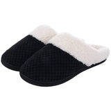 Winter Plush Fur Slippers For Women Men's House Fluffy Cozy Fur Slippers Indoor Warm Plush Home Cotton Shoes MartLion Black3 38-39(9.2-9.4 inch) CHINA