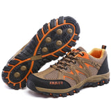Hiking Shoes Men's Mesh Sneakers Breathable Black Mountain Boy Autumn Summer Work Aqua Outdoor Mart Lion 601 brown 41 
