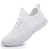 men's casual shoes light sneaker white outdoor breathable mesh sports black running tennis MartLion WHITE 42 