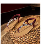 Summer Women Sandals Rhinestone Simple and Casual Buckle Woman Shoes MartLion   