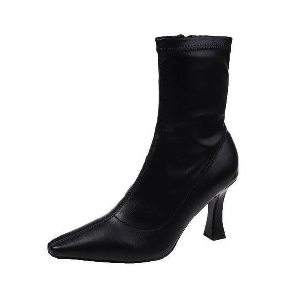 high heels ankle boots thin pointed toe stiletto ankle women's shoes