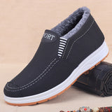 Old Beijing Cotton Shoes Men's One Step Anti slip Soft Sole Plush Thickened and Warm Elderly Cotton Boots MartLion black 39 