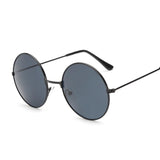 Retro Round Pink Sunglasses Woman Designer Men's Alloy Mirror De Sol Black MartLion 7 Silver 