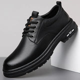 Casual Low-top Genuine Leather Shoes Men's Spring Autumn Designer British Style Retro Platform Loafers MartLion 1 42 