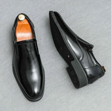 Men's Retro Shoes Slip-on Loafers Male Business Shoes Light Dress Driving Shoes Monk Shoes MartLion   