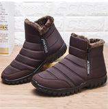 Men's Boots Snow Fur Man Shoes Cotton Shoes Keep Warm Boots Male Platform Sneakers Winter Men's Work Shoes Footwear MartLion