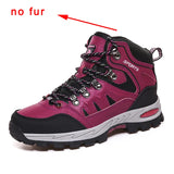 Super Warm Winter Hiking Shoes With Fur Waterproof Outdoor Hiking Boots Man Sneakers Antiskid Trekking Shoes MartLion