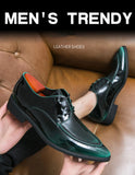 Handcrafted Men's Wingtip Oxford Shoes Leather Brogue Dress Shoes Classic Formal Shoes Formal Social MartLion   