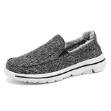 Lightweight Non-slip Walking Sneakers Warm Cotton Shoes Men's Classic Canvas Loafers Breathable Casual MartLion black fur 39 